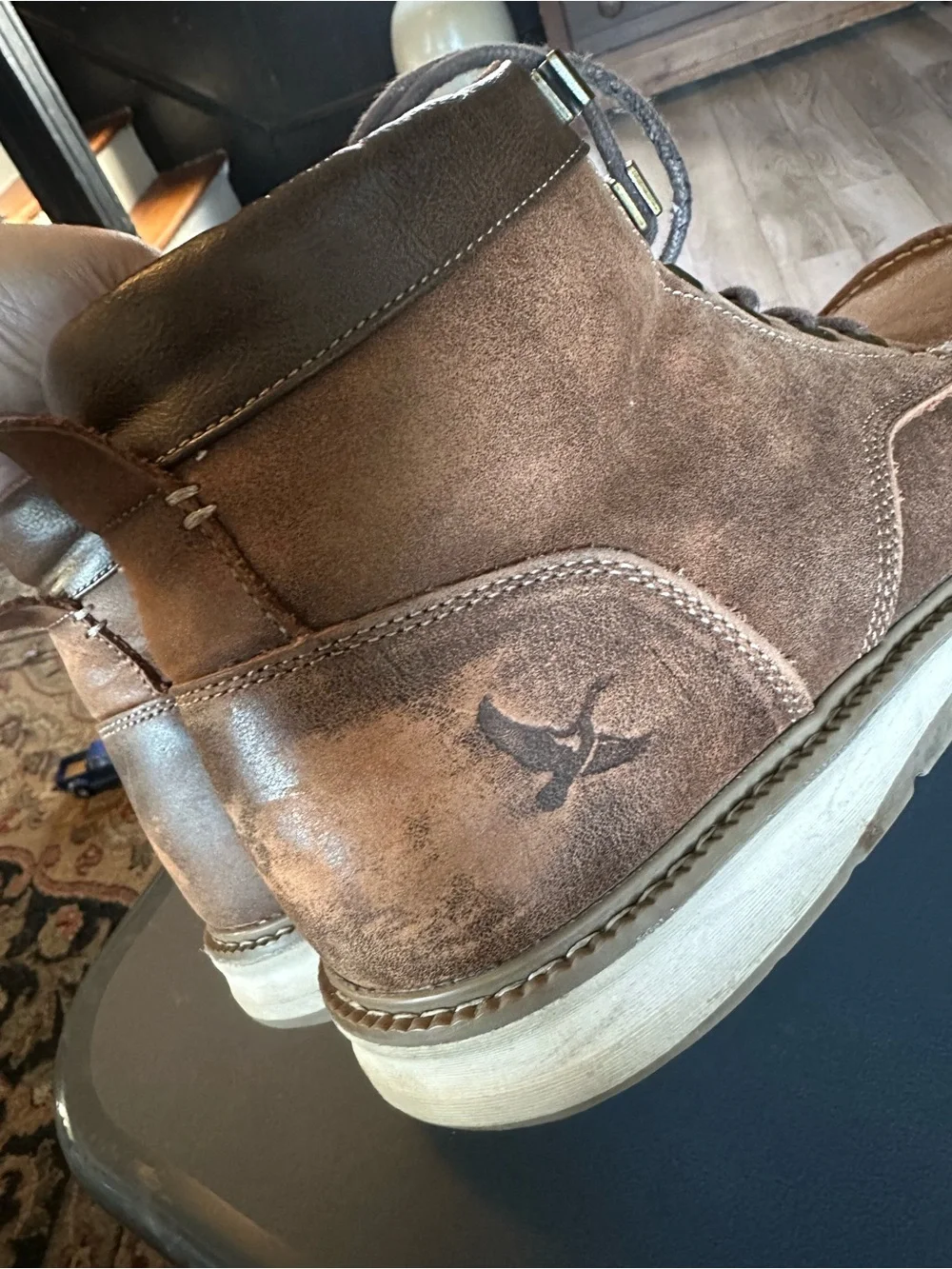 Eddie Bauer Men's Tan Brown Leather Chukka Boots